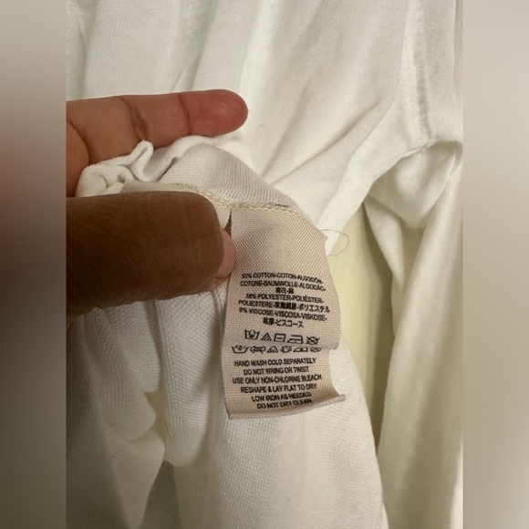 We the Free Acadia white long sleeve Henley high low top size small - Picture 7 of 8